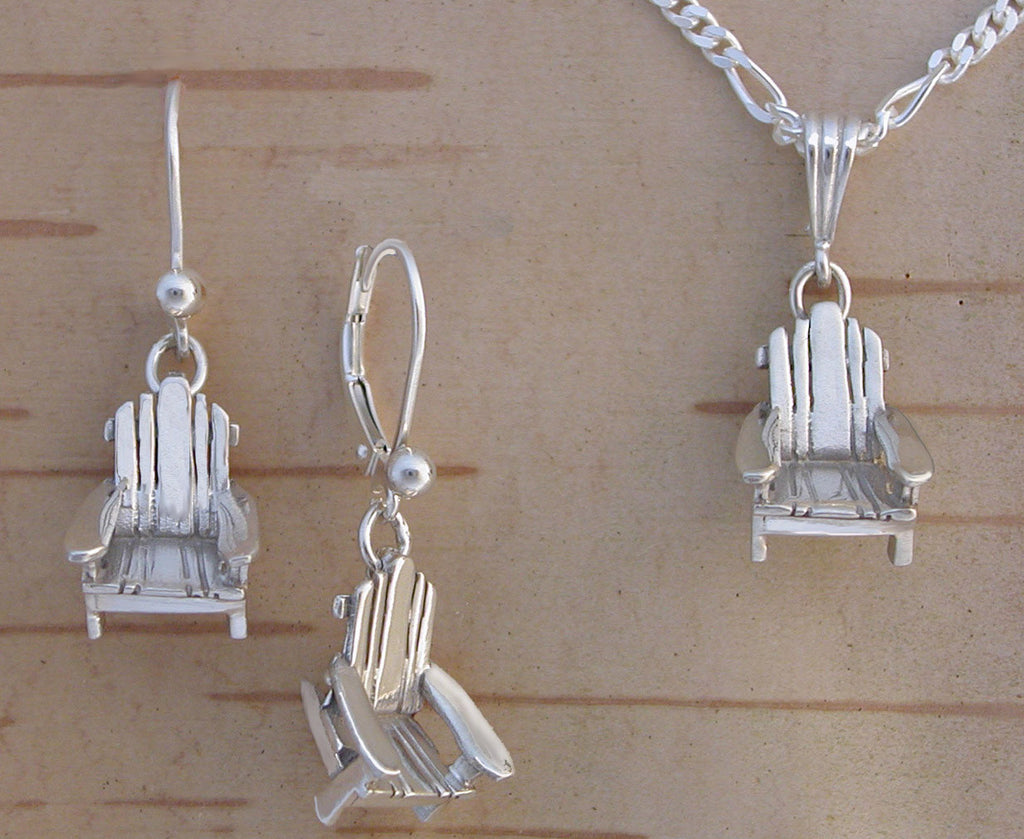 Sterling Silver Adirondack Chair Necklace