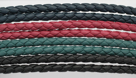 4mm Braided Leather color comparison