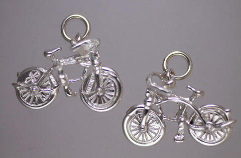 Cruiser Bike Charm - sterling silver