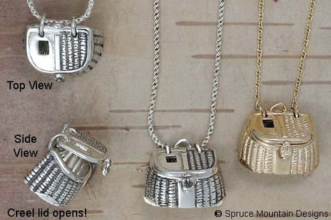 Fly Fishing Creel Necklace views