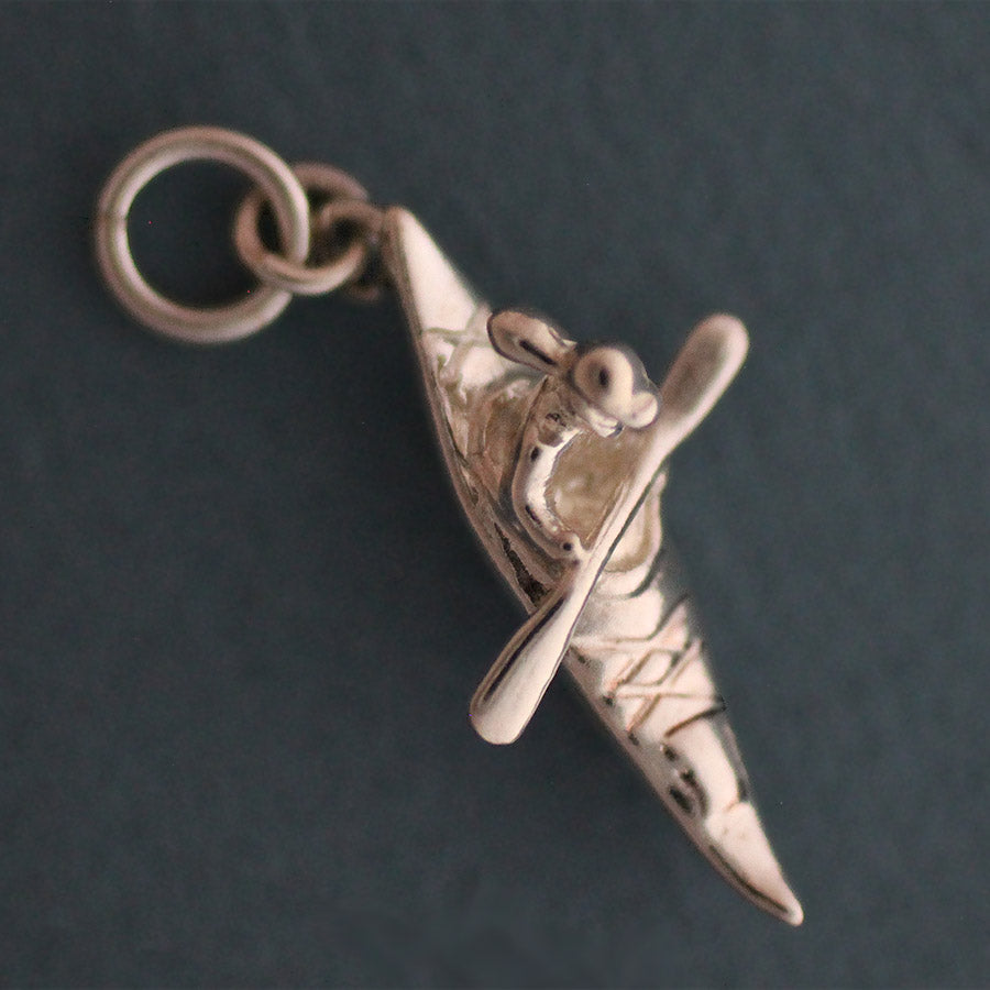 Kayak Gal Charm sterling silver