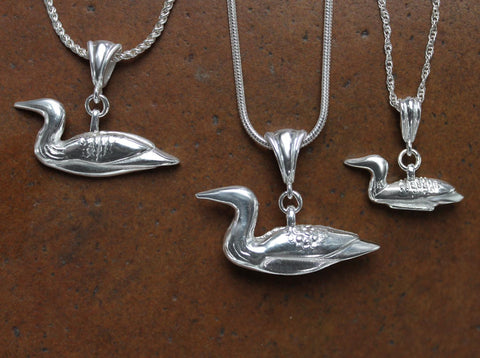 Sterling Silver Loon Necklaces