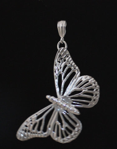 Monarch Butterfly Necklace - sterling silver
