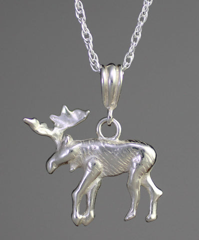 Silver Moose Necklace