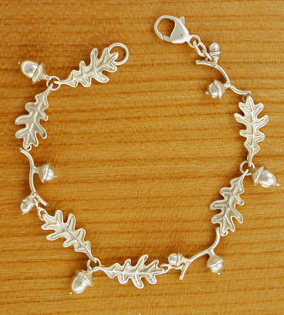 Sterling Silver Acorn Bracelet