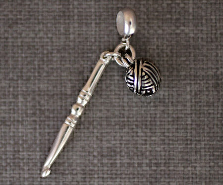 Crochet Hook & Yarn Ball Charm
