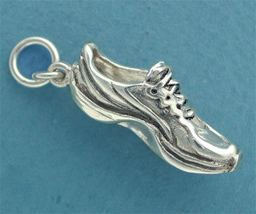 Sterling Silver Running Shoe Charm handcrafted jewelry – Spruce