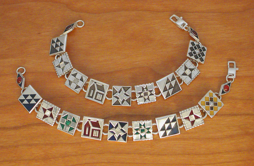 Sterling Silver Quilt Bracelet
