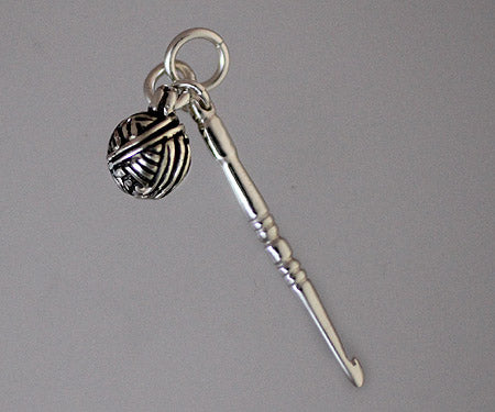 Crochet Hook & Yarn Ball Charm
