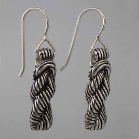 Sterling Silver Skein Earrings