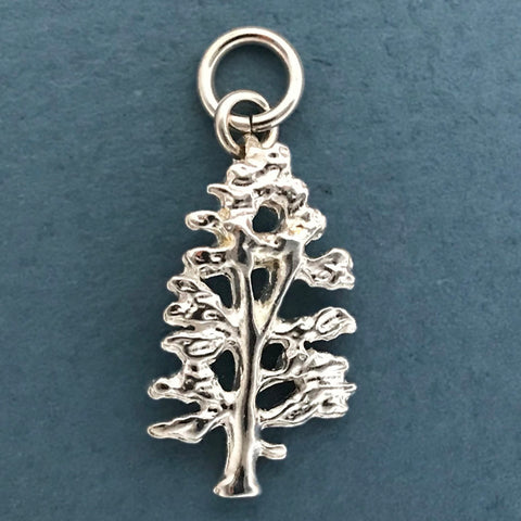 White Pine Charm - sterling silver