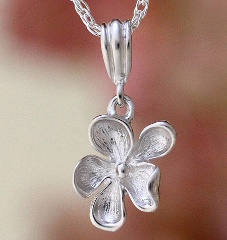 Wood Violet Necklace - sterling silver