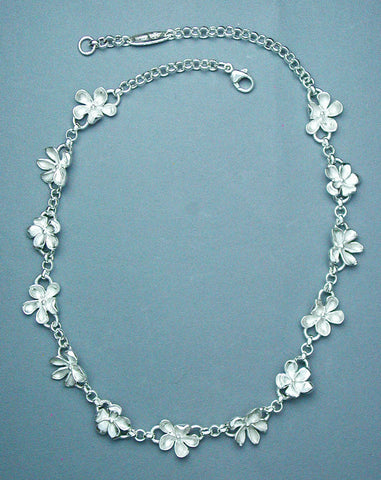 Wood Violet Necklace - sterling silver
