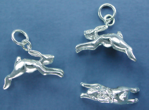 Sterling Silver Rabbit Jewelry - all views to show 3-D