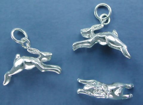 Sterling Silver Rabbit Jewelry - all views to show 3-D