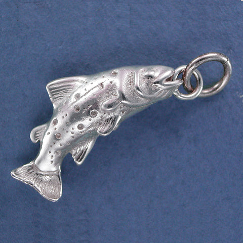 Sterling Silver Trout Charm