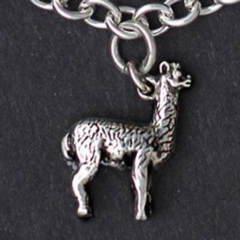 Alpaca Charm - sterling silver