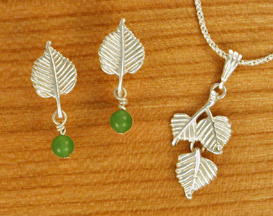 Silver Aspen Leaf Jewelry
