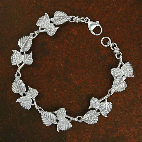 Quaking Aspen Leaf Bracelet - sterling silver