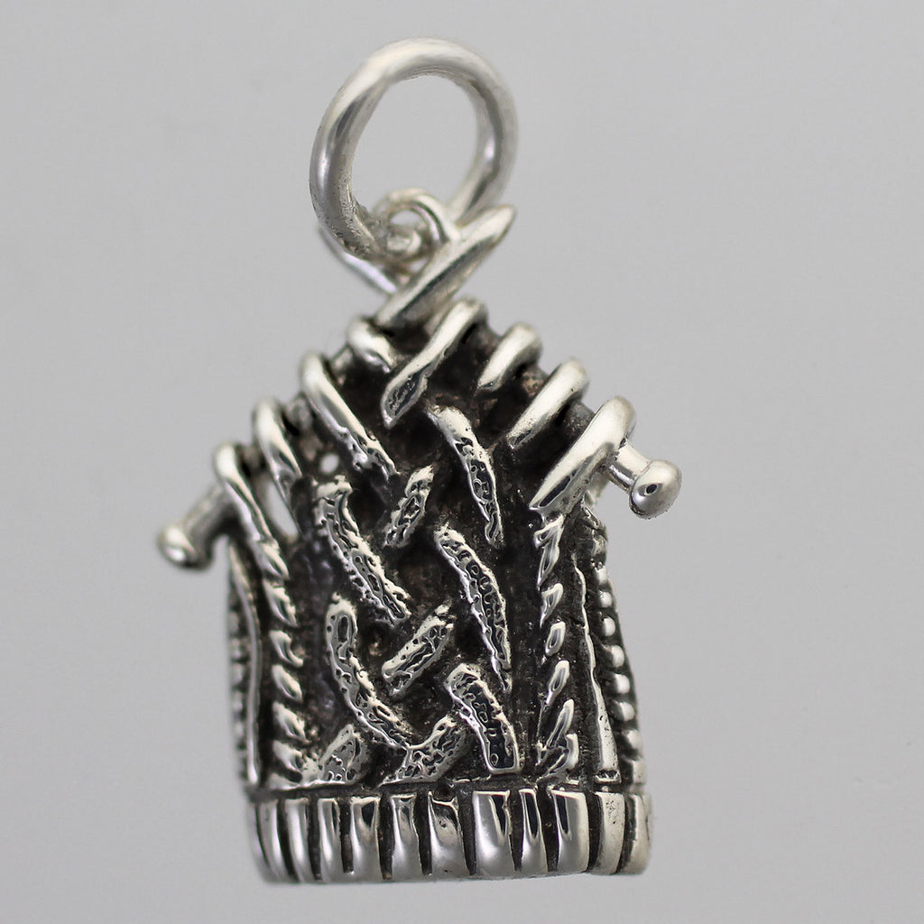 Sterling Silver Knitting Charm