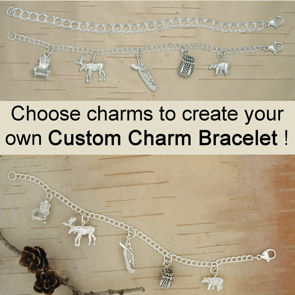 Adirondack Great Camp and Custom Charm Bracelets - Sterling Silver – Spruce  Mountain Designs