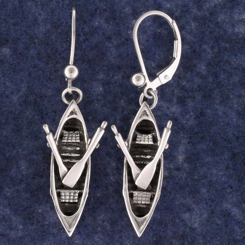 Adirondack Guideboat Earrings - sterling silver