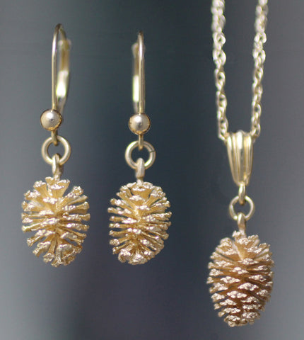14k Gold Pine Cone Jewelry