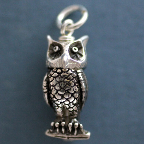 Sterling Owl Charm