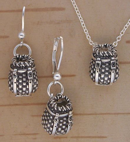 Sterling Silver Adk Pack Basket Jewelry