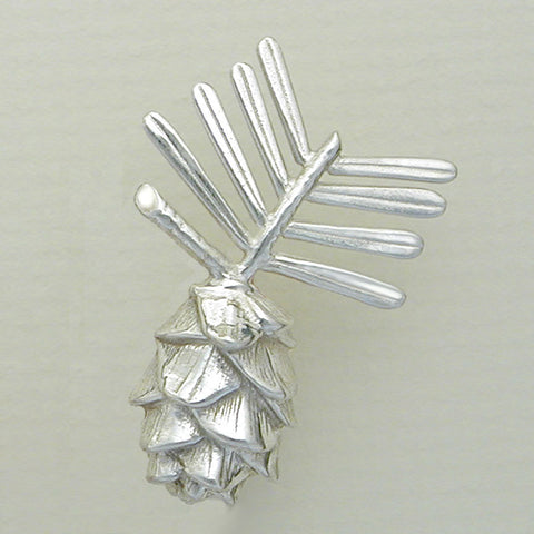 Pine Cone Pin - Sterling Silver