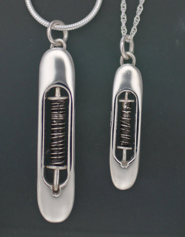 Lg Shuttle Necklaces - sterling silver