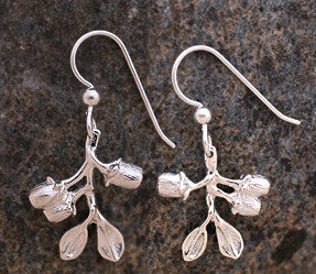 Winterberry Blossoms with Leaves Earrings