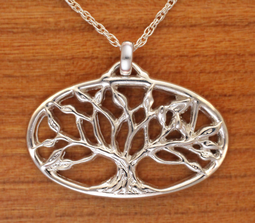Tree of Life Sterling Pendant Necklace, Sterling Silver, 18 in Tree of Life Sterling Pendant Necklace, Sterling Silver, 18 in