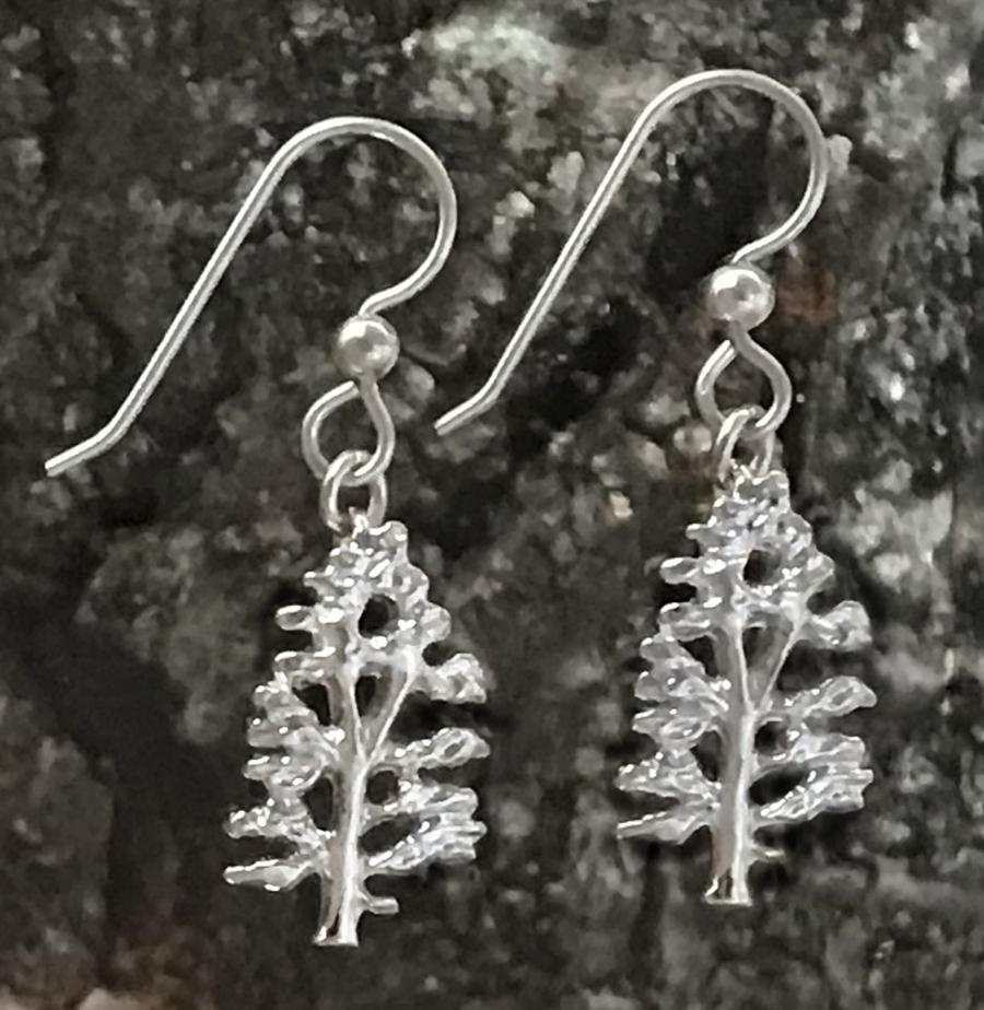 White Pine Earrings - sterling silver