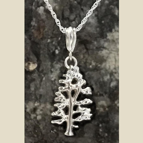 White Pine Tree Necklace - sterling silver