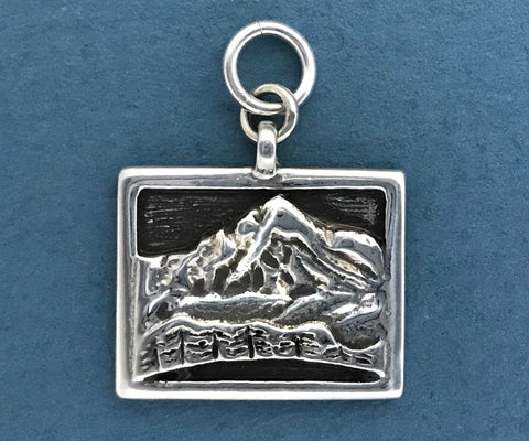 Whiteface Mtn  Charm - sterling silver