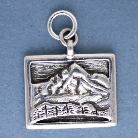 Whiteface Mtn Charm - sterling silver