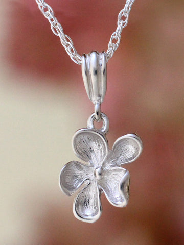 Wood Violet Necklace - sterling silver