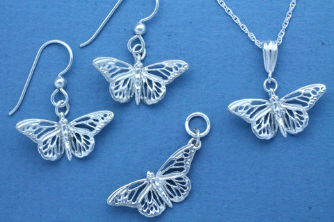 Sterling Silver Monarch Butterfly Jewelry