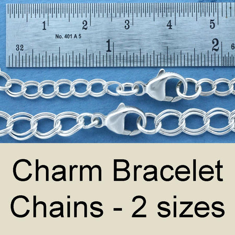 Charm Bracelet Chain - sterling silver cut any length to fit!