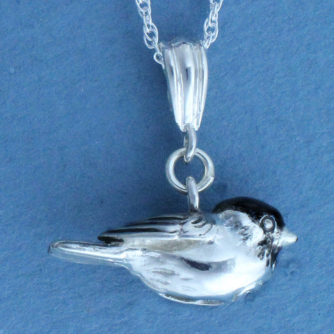 Chickadee Necklace Sterling Silver