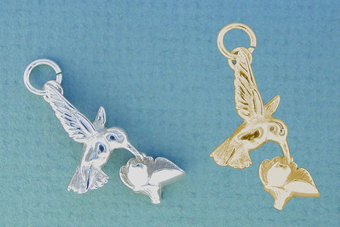 Hummingbird Jewelry - Sterling Silver & 14kt Gold