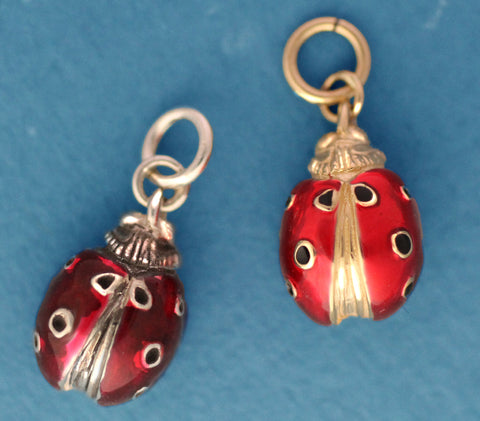 Ladybug Charm - 14kt Gold & Sterling Silver