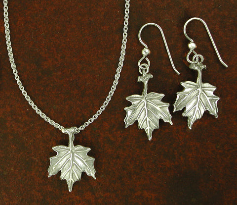 sterling silver maple leaf jewelry
