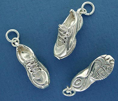 Sterling Silver Running Shoe Charm Jewelry