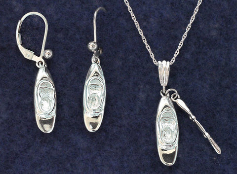 Whitewater Kayak Jewelry - Sterling Silver