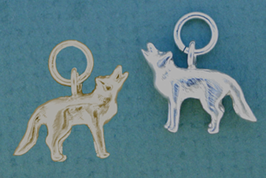 Sterling silver 2025 wolf charm
