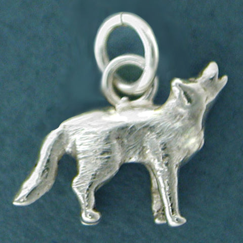Sterling Silver Wolf Charm